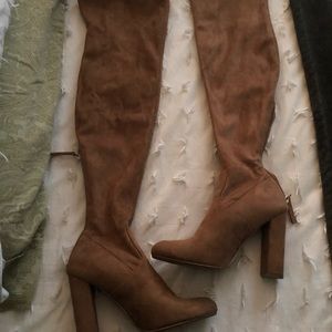 Suede Steve Madden High Heel Over the Knee Boot